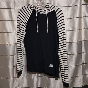 Navy and white hoodie, sz by Orvis